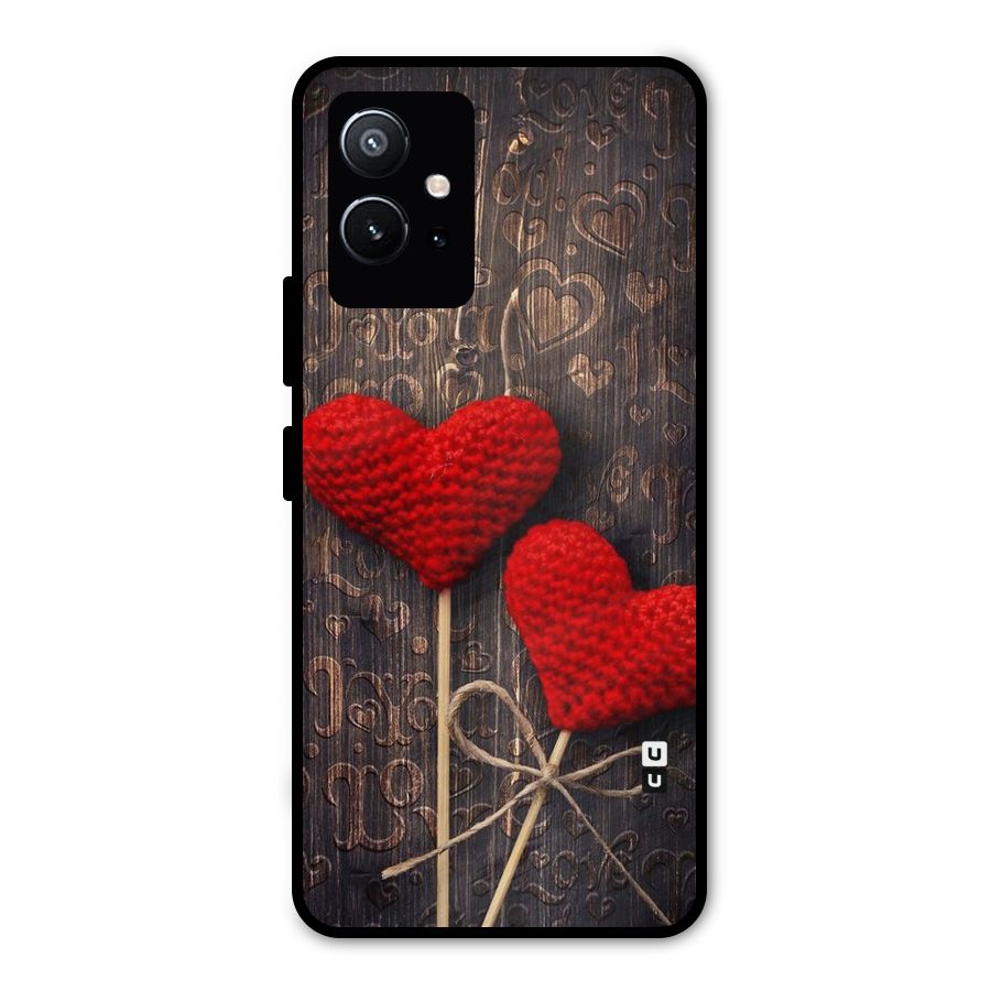 Thread Art Wooden Print Metal Back Case for Vivo Y75 5G