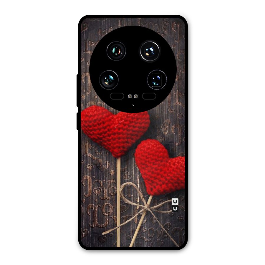 Thread Art Wooden Print Metal Back Case for Xiaomi 14 Ultra