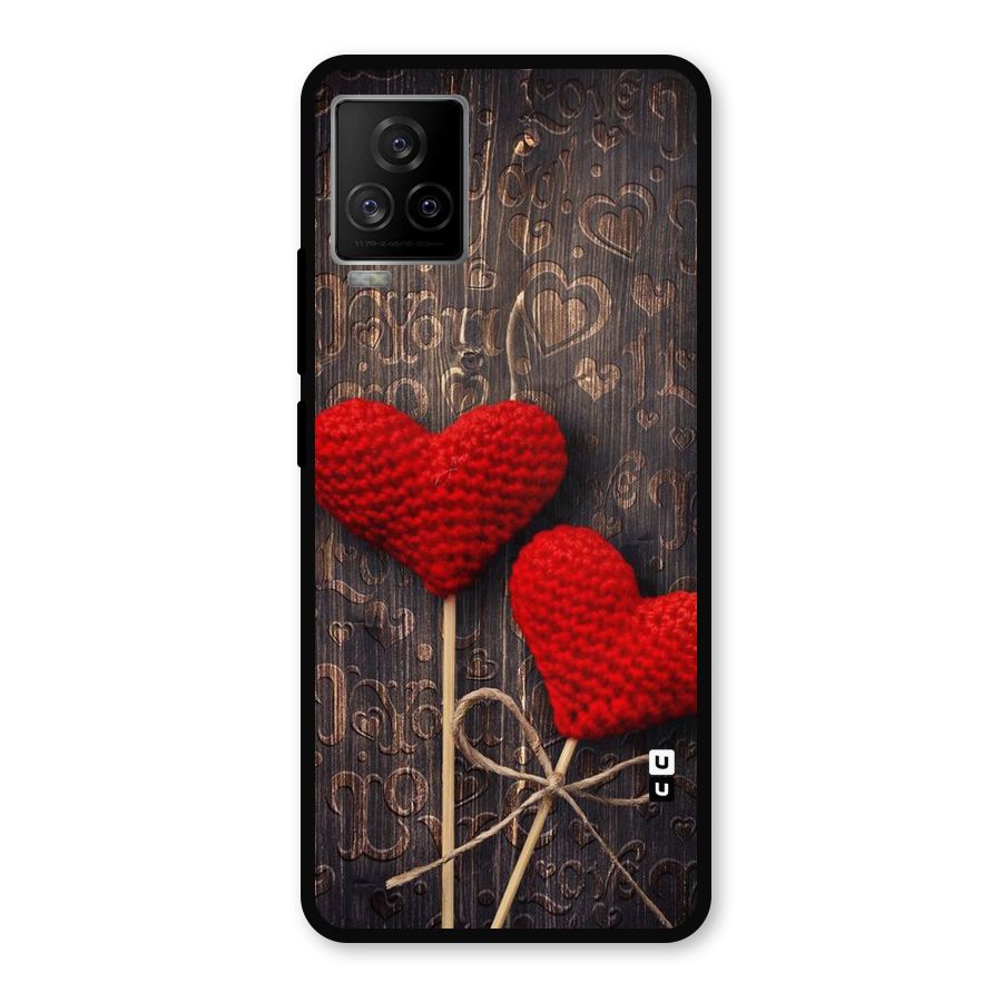 Thread Art Wooden Print Metal Back Case for iQOO 7 Legend 5G