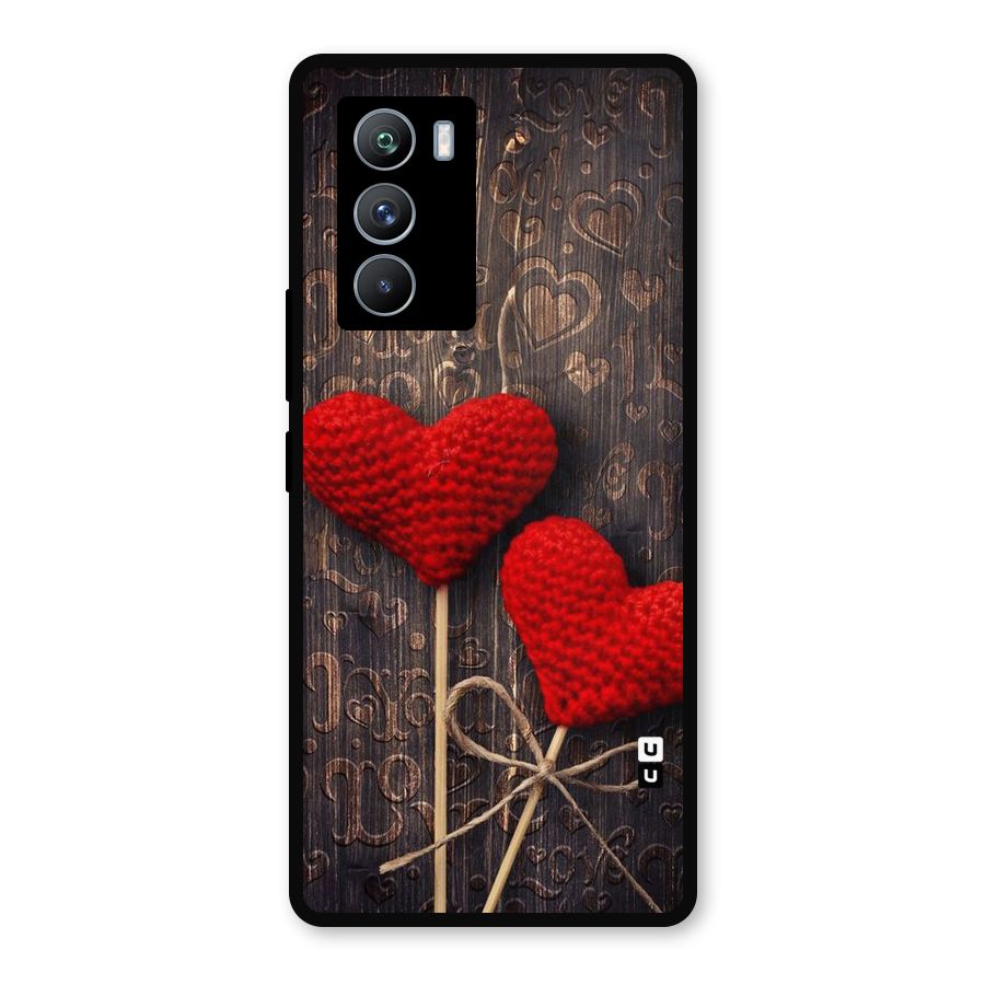 Thread Art Wooden Print Metal Back Case for iQOO 9 SE