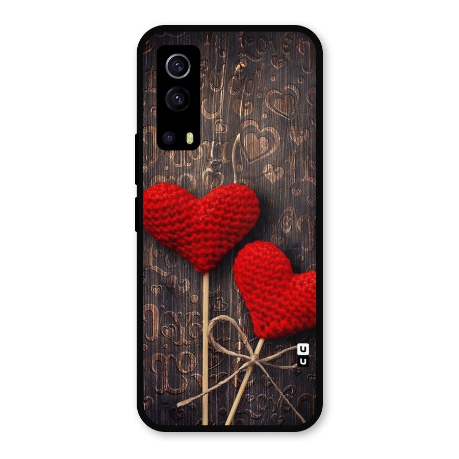 Thread Art Wooden Print Metal Back Case for iQOO Z3