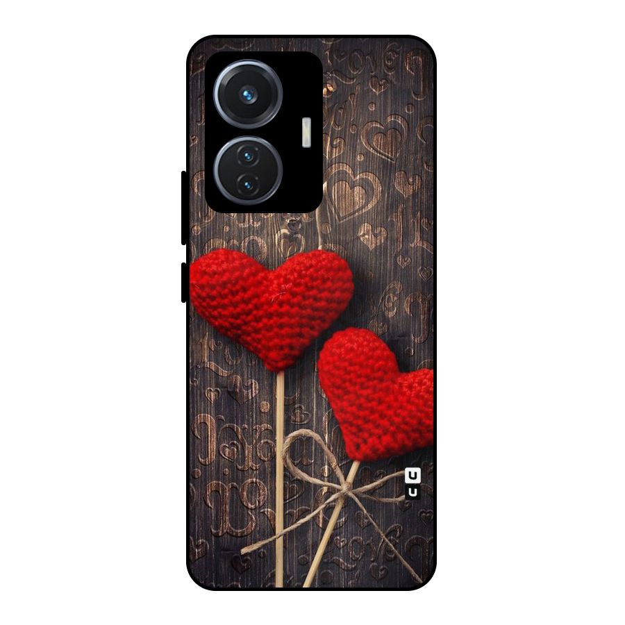 Thread Art Wooden Print Metal Back Case for iQOO Z6 44W