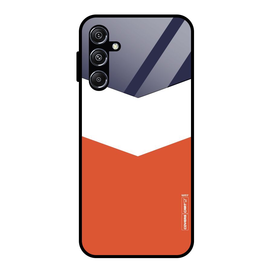 Three Colour Pattern Glass Back Case for Galaxy M34 5G