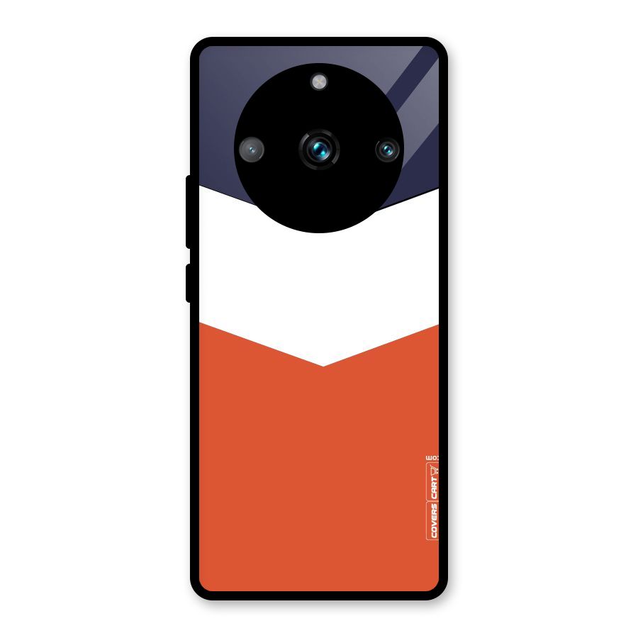 Three Colour Pattern Glass Back Case for Realme 11 Pro Plus