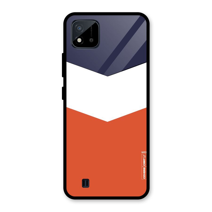 Three Colour Pattern Glass Back Case for Realme C11 2021