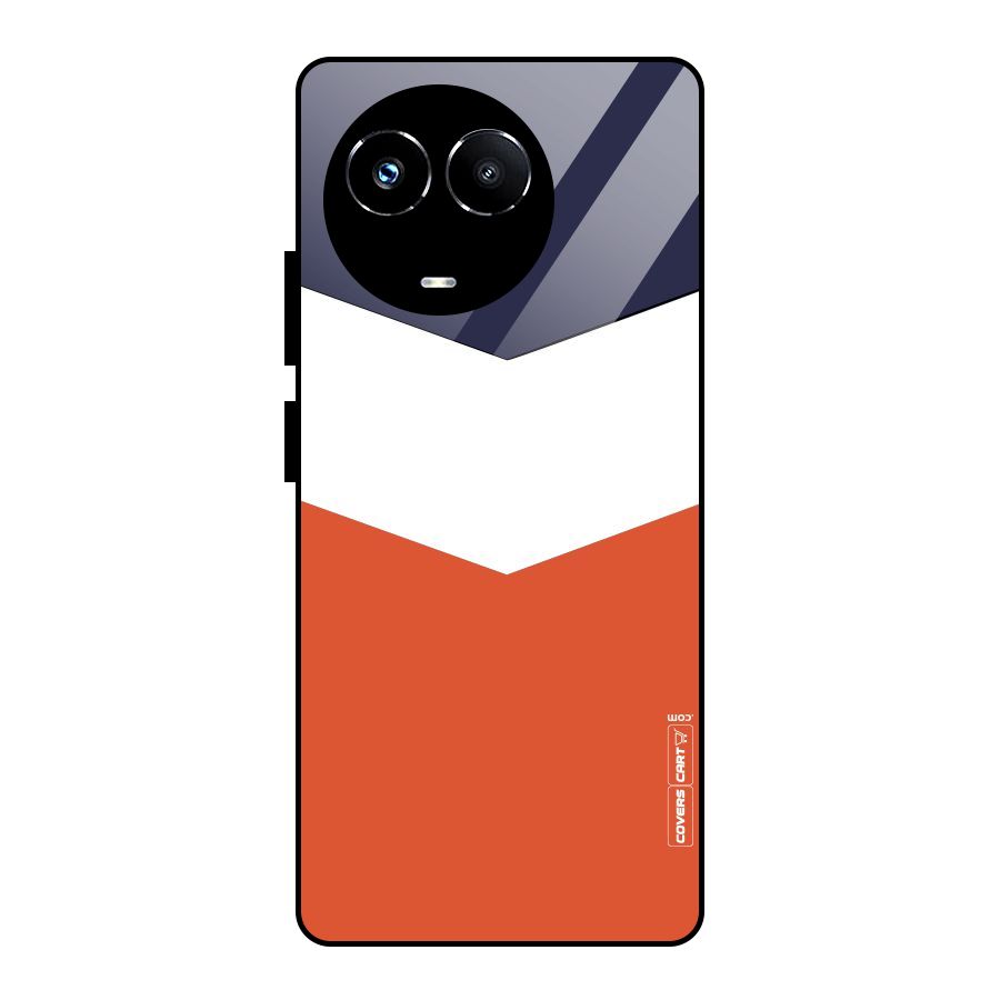 Three Colour Pattern Glass Back Case for Realme Narzo 60X