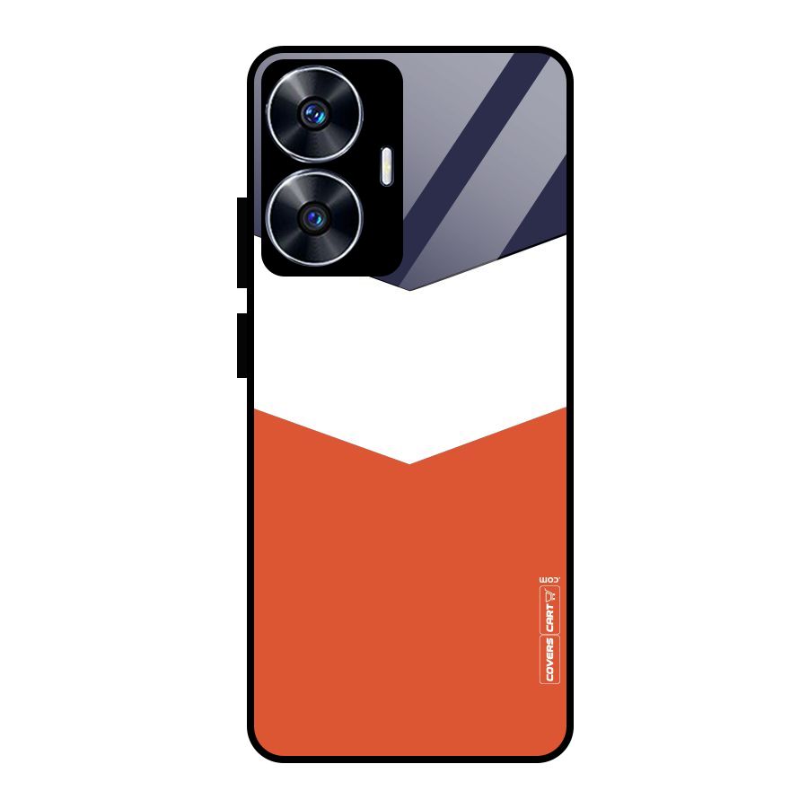 Three Colour Pattern Glass Back Case for Realme Narzo N55