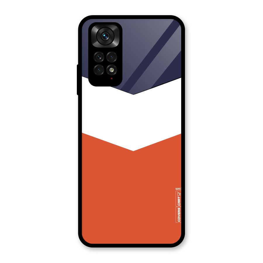 Three Colour Pattern Glass Back Case for Redmi Note 11S