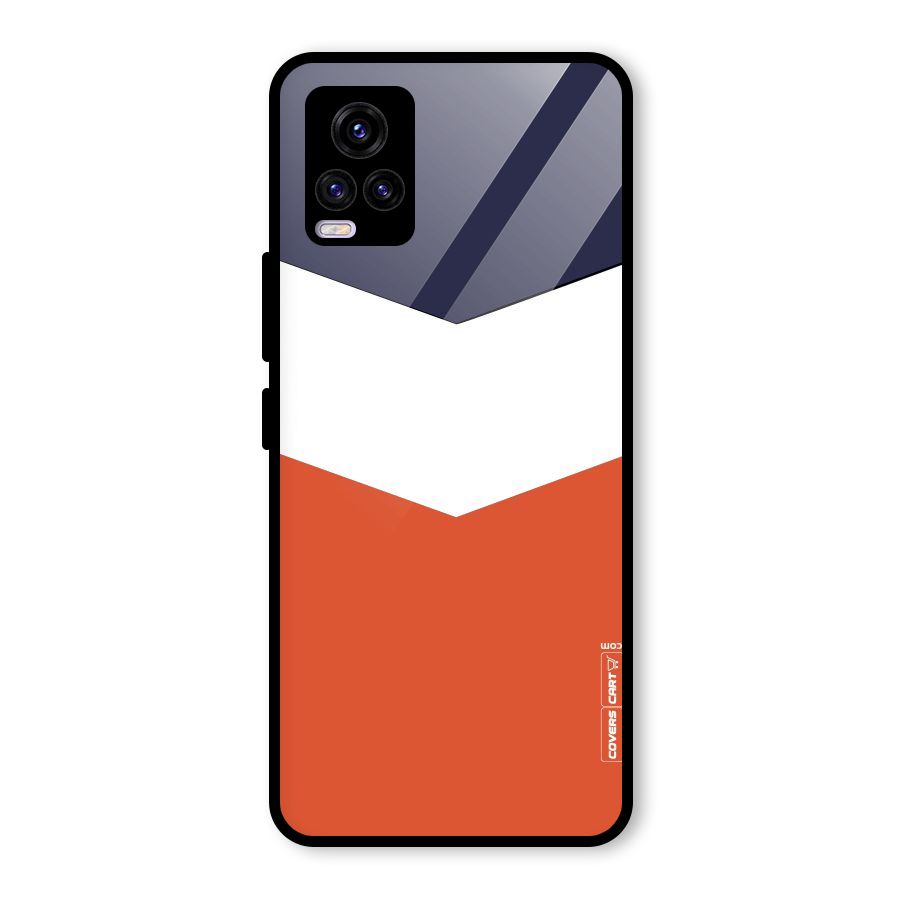 Three Colour Pattern Glass Back Case for Vivo V20 2021