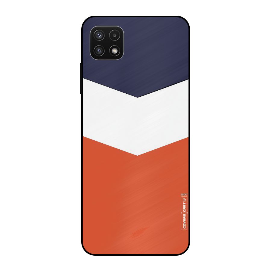 Three Colour Pattern Metal Back Case for Galaxy A22 5G