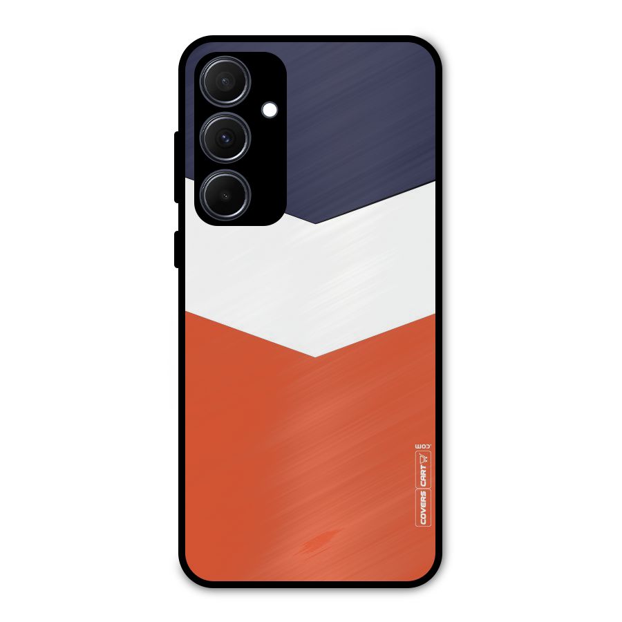 Three Colour Pattern Metal Back Case for Galaxy A35