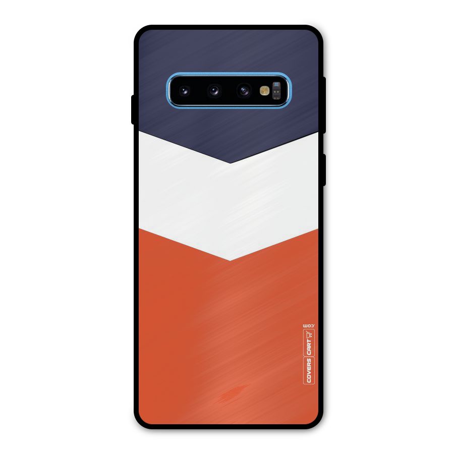 Three Colour Pattern Metal Back Case for Galaxy S10