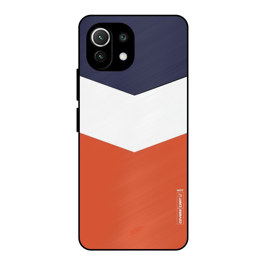 Three Colour Pattern Metal Back Case for Mi 11 Lite NE 5G