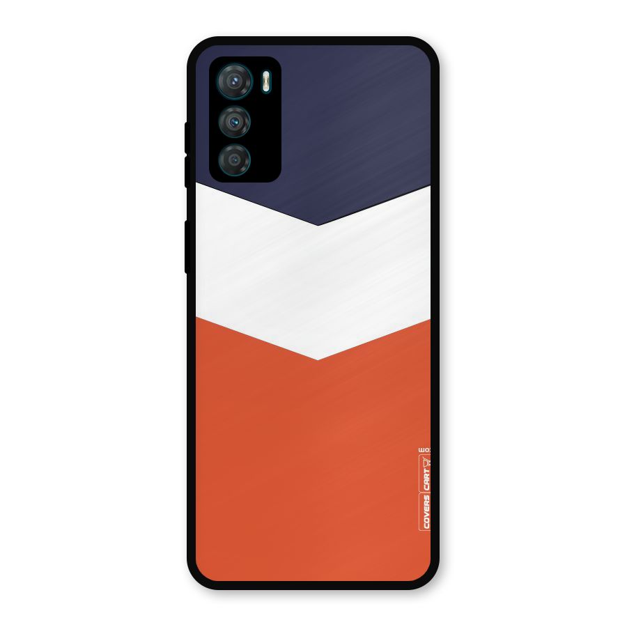 Three Colour Pattern Metal Back Case for Moto G42