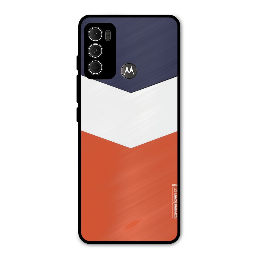 Three Colour Pattern Metal Back Case for Moto G60