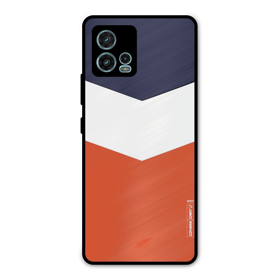 Three Colour Pattern Metal Back Case for Moto G72