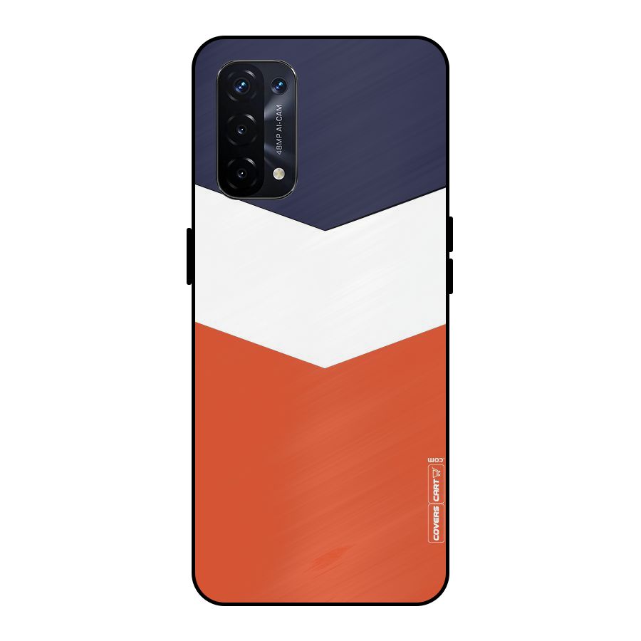 Three Colour Pattern Metal Back Case for Oppo A74 5G