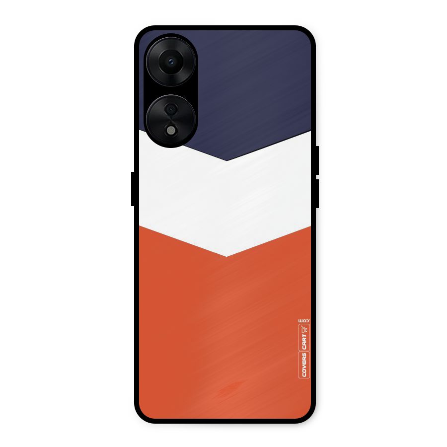 Three Colour Pattern Metal Back Case for Oppo A78 5G