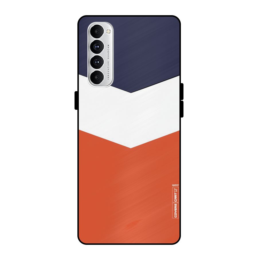 Three Colour Pattern Metal Back Case for Oppo Reno4 Pro