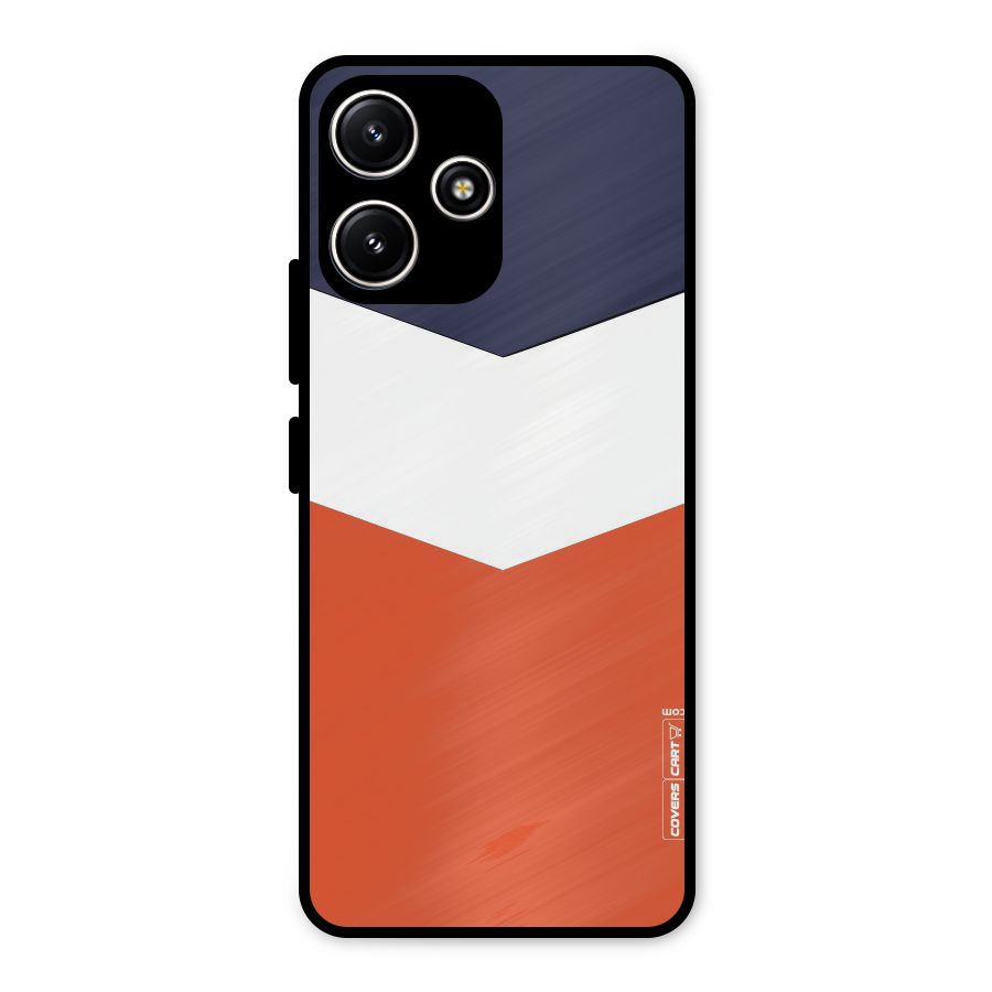 Three Colour Pattern Metal Back Case for Poco M6 Pro