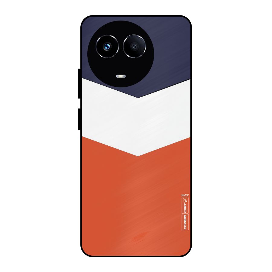 Three Colour Pattern Metal Back Case for Realme 11X