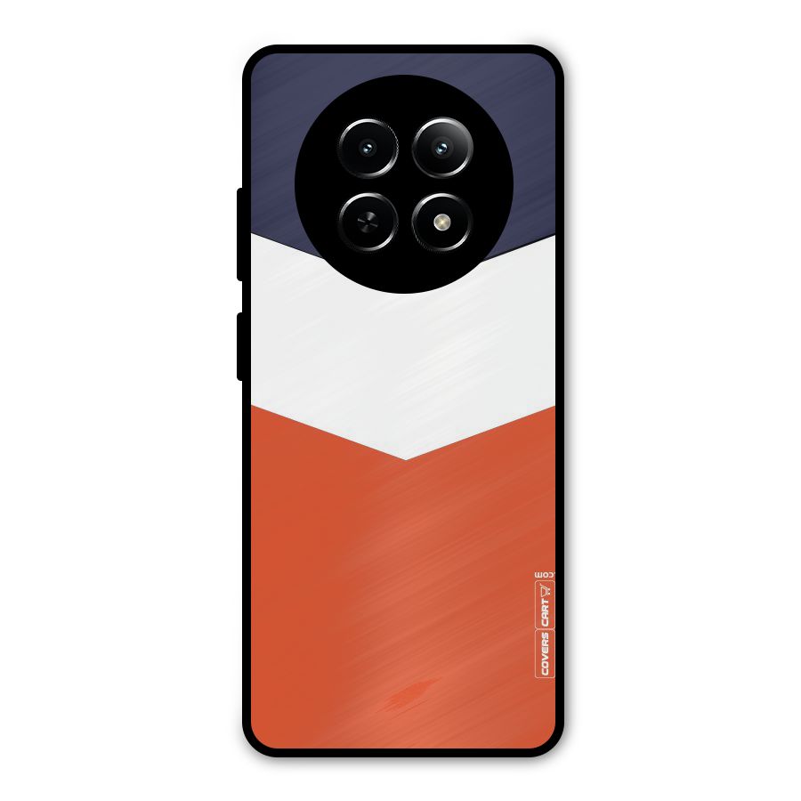 Three Colour Pattern Metal Back Case for Realme 12x 5G