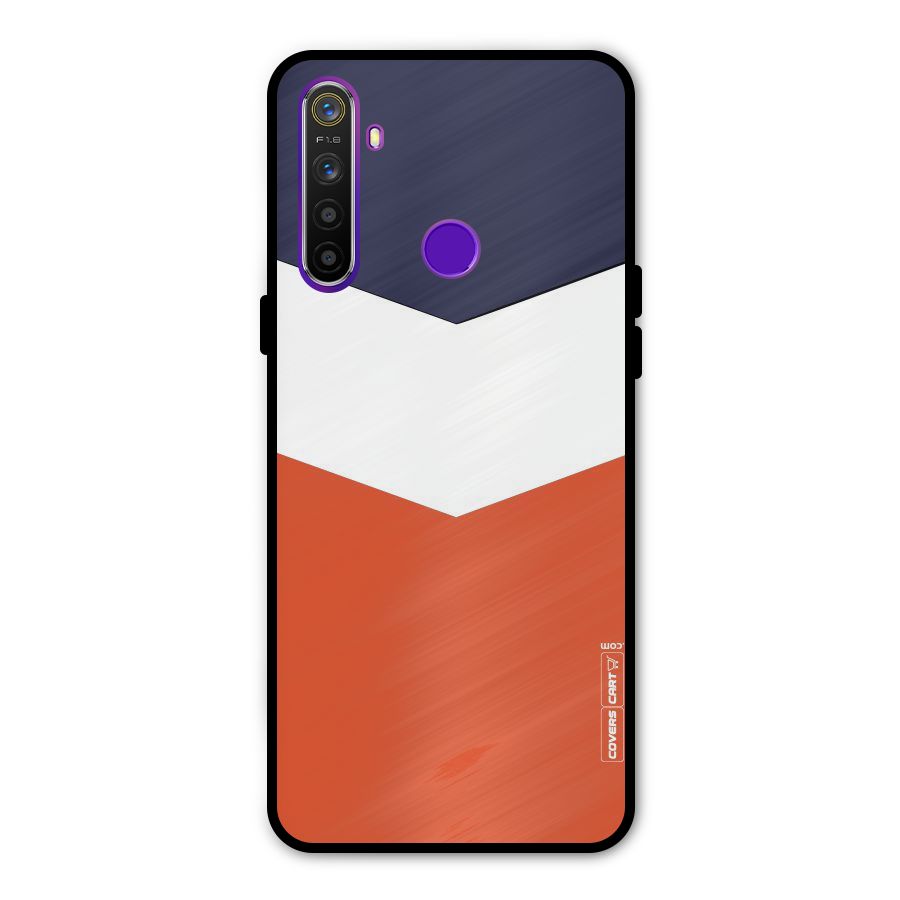 Three Colour Pattern Metal Back Case for Realme 5