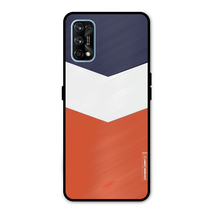 Three Colour Pattern Metal Back Case for Realme 7 Pro