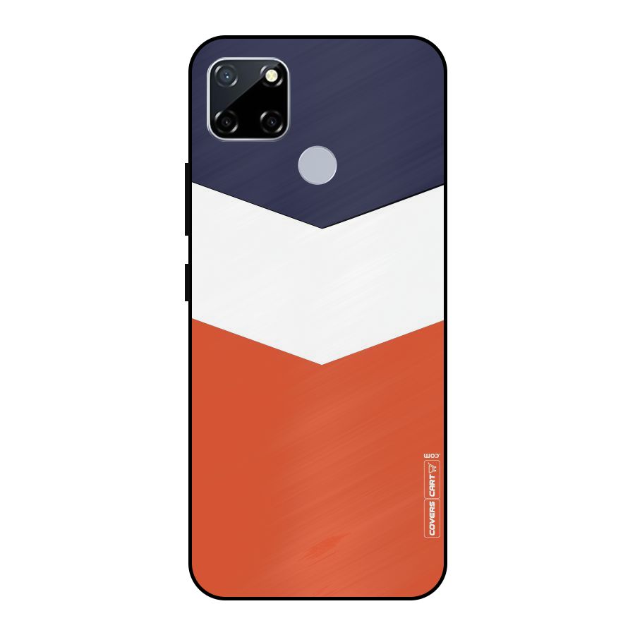 Three Colour Pattern Metal Back Case for Realme Narzo 30A