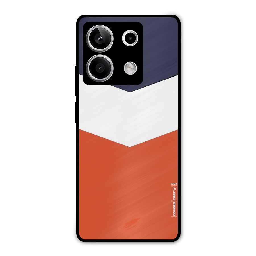 Three Colour Pattern Metal Back Case for Redmi Note 13 5G