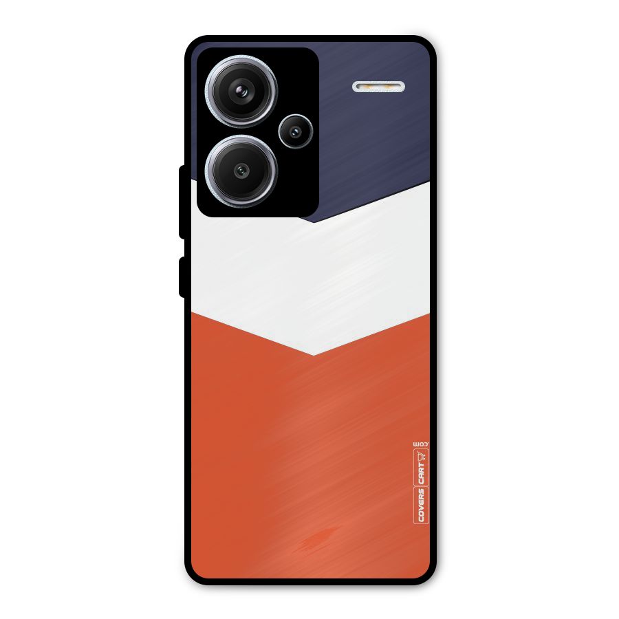 Three Colour Pattern Metal Back Case for Redmi Note 13 Pro Plus