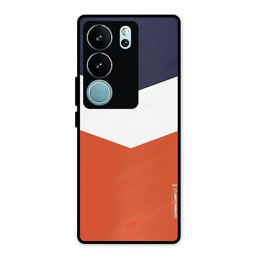 Three Colour Pattern Metal Back Case for Vivo V29 Pro