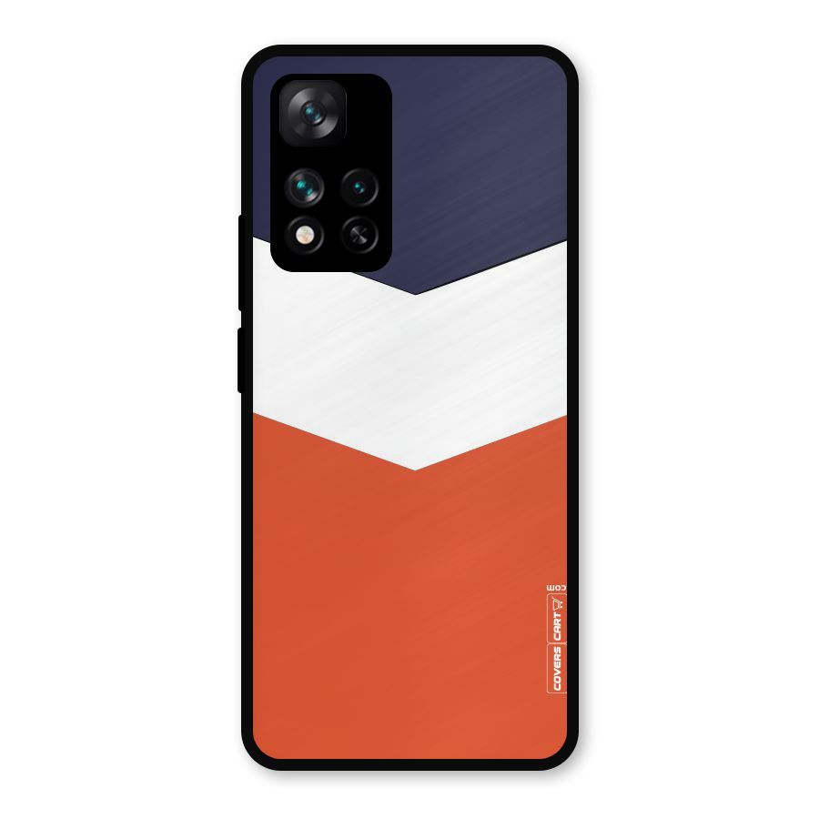 Three Colour Pattern Metal Back Case for Xiaomi 11i Hypercharge 5G