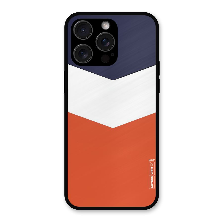 Three Colour Pattern Metal Back Case for iPhone 15 Pro Max