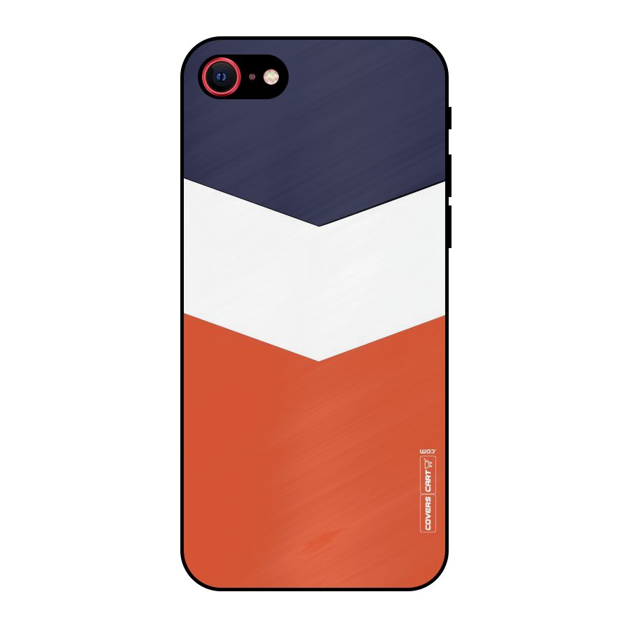 Three Colour Pattern Metal Back Case for iPhone 7