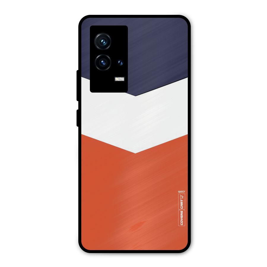 Three Colour Pattern Metal Back Case for iQOO 9 5G