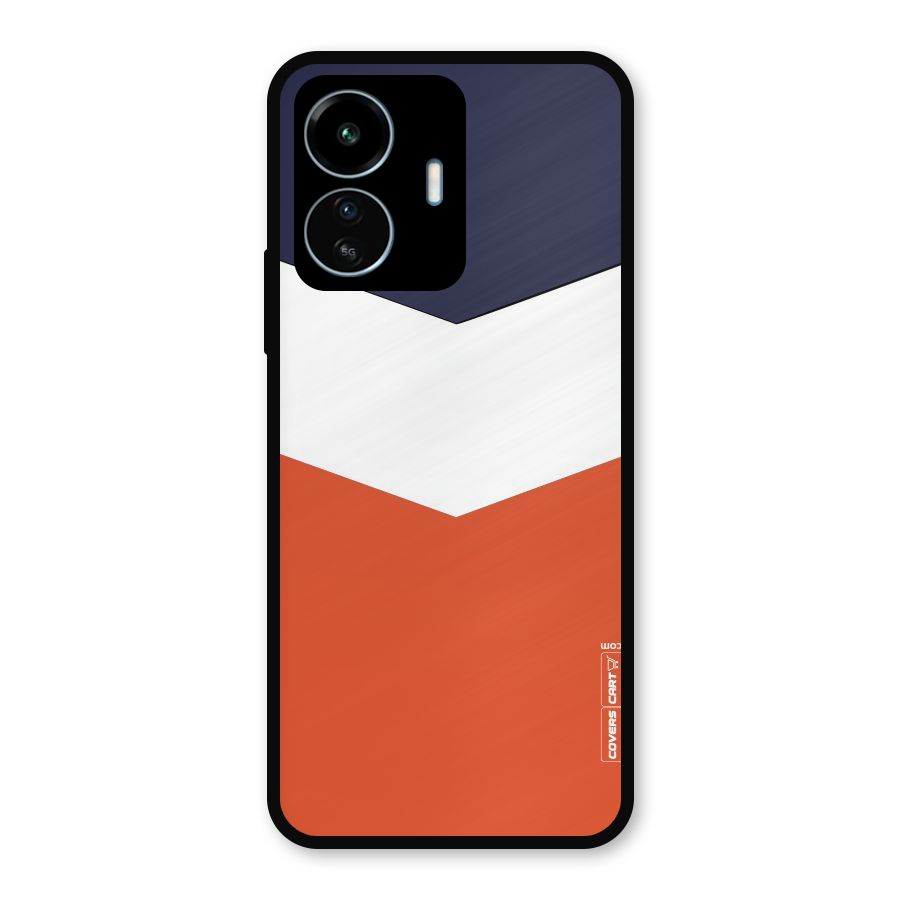 Three Colour Pattern Metal Back Case for vivo iQOO Z6 Lite 5G