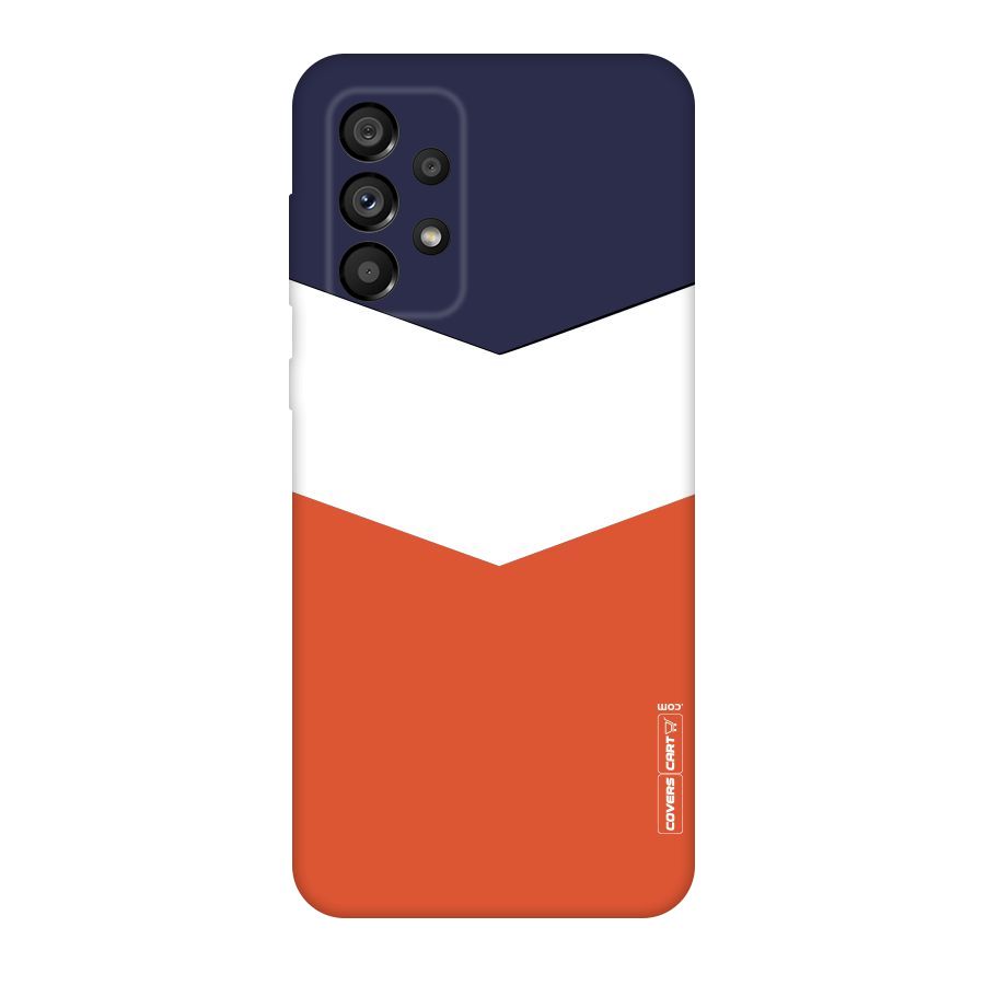 Three Colour Pattern Original Polycarbonate Back Case for Galaxy A73 5G