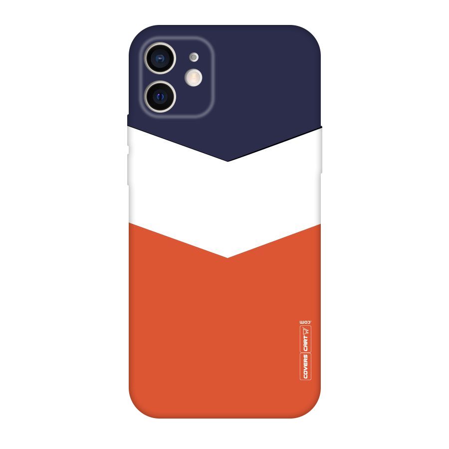 Three Colour Pattern Original Polycarbonate Back Case for iPhone 12