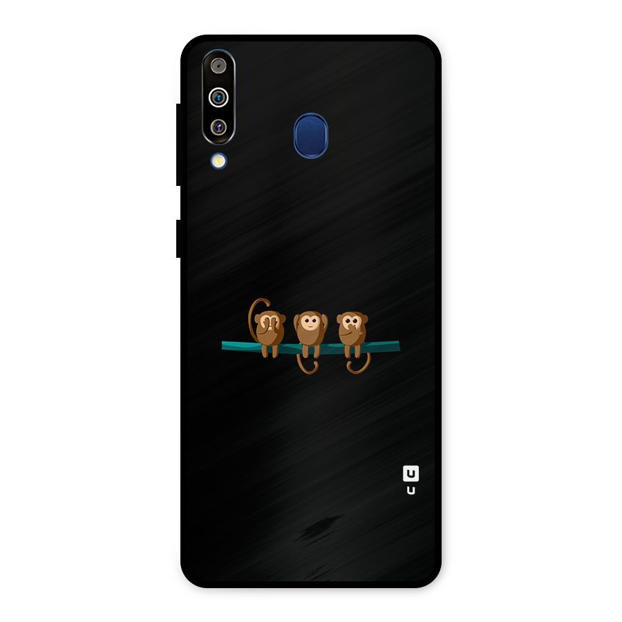 Three Cute Monkeys Metal Back Case for Galaxy M30