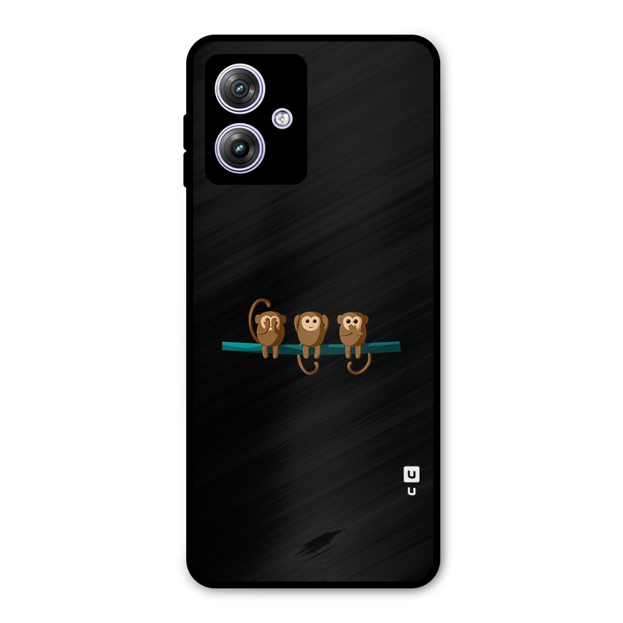 Three Cute Monkeys Metal Back Case for Moto G64