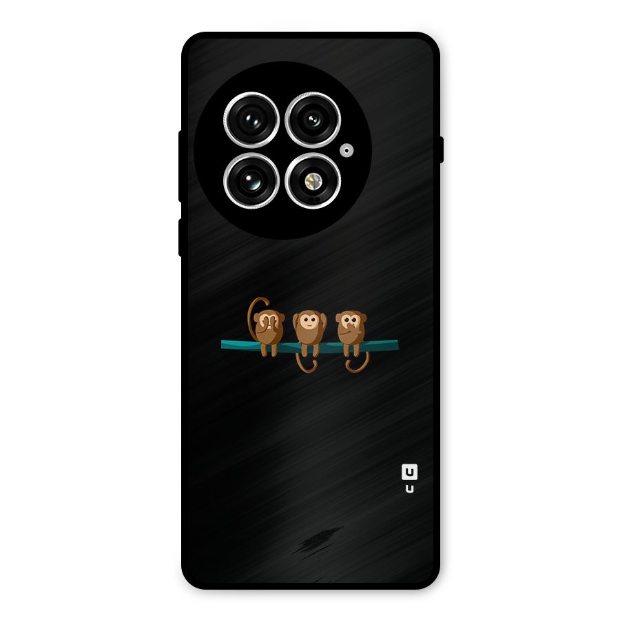Three Cute Monkeys Metal Back Case for OnePlus 13