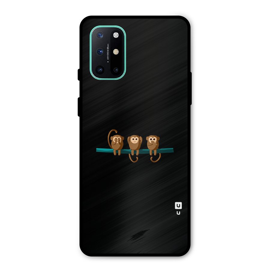 Three Cute Monkeys Metal Back Case for OnePlus 8T