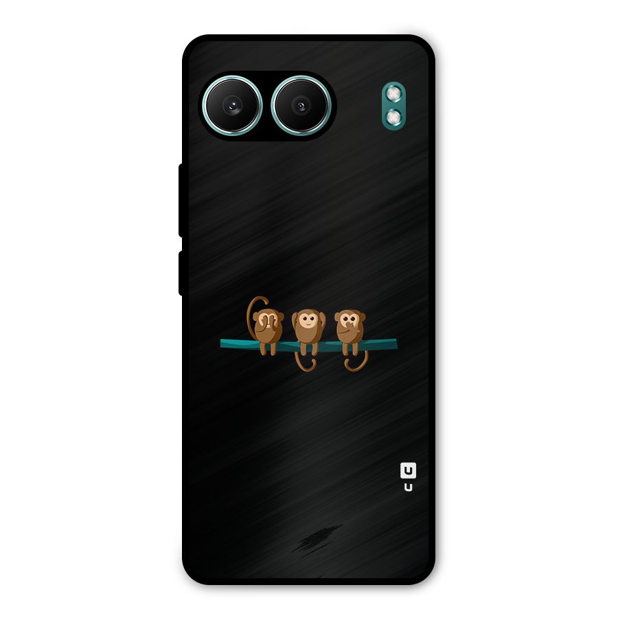 Three Cute Monkeys Metal Back Case for OnePlus Nord 4