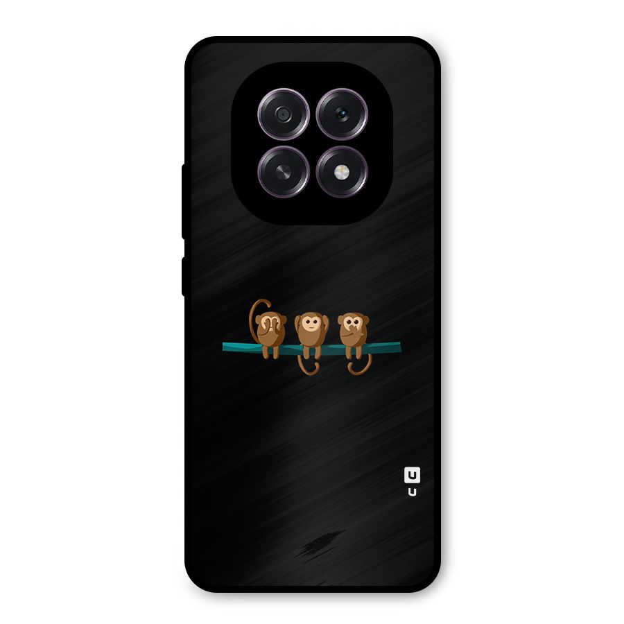 Three Cute Monkeys Metal Back Case for Oppo F29
