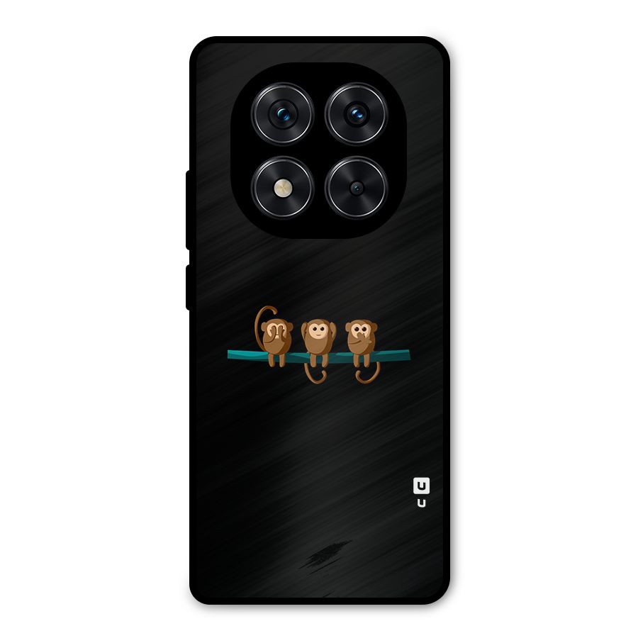 Three Cute Monkeys Metal Back Case for Poco X7
