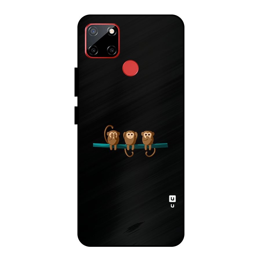 Three Cute Monkeys Metal Back Case for Realme C12