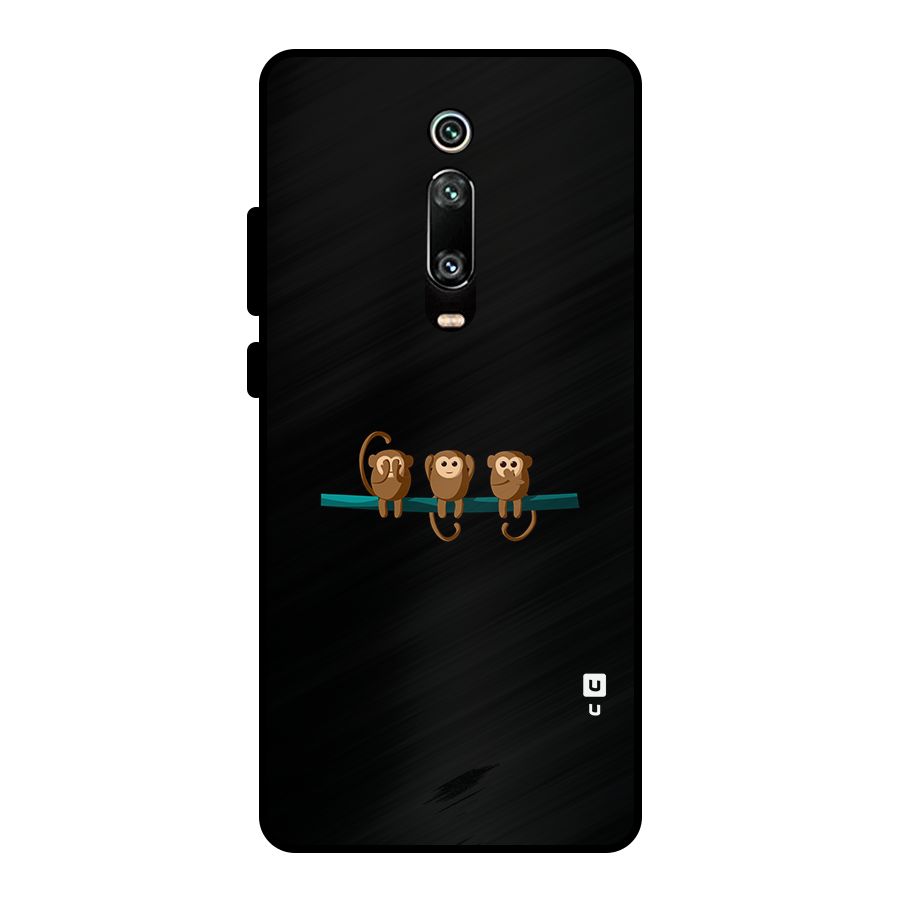 Three Cute Monkeys Metal Back Case for Redmi K20
