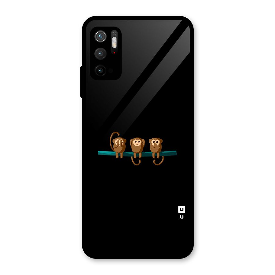 Three Cute Monkeys Metal Back Case for Redmi Note 10T 5G