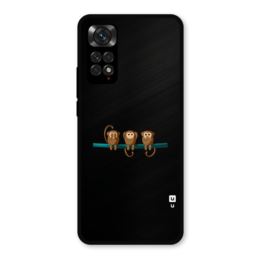 Three Cute Monkeys Metal Back Case for Redmi Note 11s